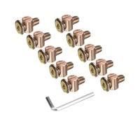 sourcing map 10Pcs Bed Frame Bolts, M8x20mm Hex Socket Head Cap Screws Bolts with Barrel Nuts Hardware Replacement Kit & M5 Hex Wrench for Furniture, Beds, Chair