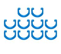 sourcing map 10pcs Bicycle Cable Clamps C-Clips Aluminum Alloy Housing Hose Guide U-Clips Brake Derailleur Shifter for MTB Road Bike, Blue