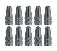 sourcing map 10pcs Bike Valve Caps Anodized Aluminum Road Bicycle Air Tire Valve Caps Dust Caps for MTB Road Racing Bicycle, Grey