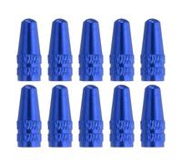 sourcing map 10pcs Bike Valve Caps Anodized Aluminum Road Bicycle Air Tire Valve Caps Dust Caps for MTB Road Racing Bicycle, Blue