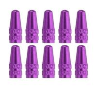 sourcing map 10pcs Bike Valve Caps Anodized Aluminum Road Bicycle Air Tire Valve Caps Dust Caps for MTB Road Racing Bicycle, Purple