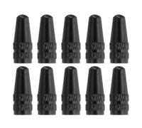 sourcing map 10pcs Bike Valve Caps Anodized Aluminum Road Bicycle Air Tire Valve Caps Dust Caps for MTB Road Racing Bicycle, Black