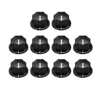 sourcing map 10pcs Black Guitar Effect Pedal Knob, 7/16" Plastic Brass Insert Electric Guitar Knobs for Amplifier Guitar Bass Volume Control