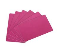 sourcing map 10pcs Blank PVC Cards Color, CR80 30 Mil Plastic Cards Blank ID Card Waterproof for ID Badge, Credit Cards, Identification Badges, Printer, Pink