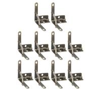 sourcing map 10Pcs Box Quadrant Hinge, 22x28mm Box Hinge Cases with Side Rail Retaining Arm 90 Degree Folding Support Hinges for Jewelry Wine Wooden Box, Bronze
