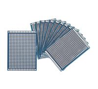 sourcing map 10Pcs Breadboard Solderable 70mm x 50mm Blue Circuit PCB Board Double Sided Tin-Plated PCB Prototype Board for Electronics Prototyping, DIY Circuits Projects
