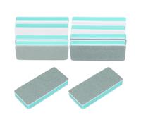 sourcing map 10pcs Buffer Block Nail File, 300/600/1000/3000/6000 Grit Double Side Sponge Nail Buffers for Professional Manicure Acrylic Nails, Natural Nails, Green/White