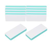 sourcing map 10pcs Buffer Block Nail File, 600/3000 Grit Double Side Sponge Nail Buffers for Professional Manicure Acrylic Nails, Natural Nails, Green/White