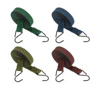 sourcing map 10Pcs Bungee Cords, 2.5 Meter Length Bungee Cords with Hooks 0.98" Width Adjustable Flat Elastic Rubber Bungee Straps for Luggage, Roof Racks, Tarpaulin, Moving Cargo, Camps, Tarps