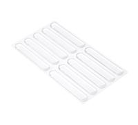 sourcing map 10Pcs Cabinet Door Bumper, Quiet Clear Door Slam Stopper - Rubber Soft Close Bumpers Self Adhesive Rubber Bumpers - 2.48 x 0.39 x 0.1 Inch for Shower, Drawers, Toilet Lids