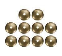 sourcing map 10pcs Cabinet Knob Backplate, 1.54 Inch Radial Brass Backplate Washers Classical Furniture Decoration Gasket for Cabinet Drawer Cupboard Doors Hardware (Bronze Tone)