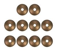 sourcing map 10Pcs Cabinet Knob Backplate, 28mm x 28mm Classical Furniture Decorative Brass Backplate Washers, Vintage Round Shape Gasket Hardware for Doors, Drawers, Closets, Bronze