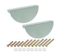 sourcing map 10Pcs Cabinet Pull Handles, 2.52" Hole Spacing Aluminum Alloy Half Moon Drawer Pulls for Kitchen Cupboard Dresser Cabinet Hardware, Green