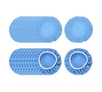 sourcing map 10pcs Car Polisher Bonnet Buffing Pad Micro-Fiber Polishing Buffing Pad Cover for 9"-10" Car Buffer Bonnets Polisher, Light Blue