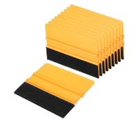 sourcing map 10pcs Car Vinyl Scraper 4inch Vinyl Squeegee Felt Edge Squeegee Tool for Car Window Tint Wallpaper Decal Sticker Installation Crafts Car Wrap Paste, Yellow