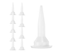 sourcing map 10pcs Caulking Nozzles Cones Nozzles Reusable Caulk Nozzle Tips Set for Epoxy Applicator Universal Sausage Caulking Gun