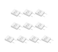sourcing map 10Pcs Ceramic Resistors 5W 0.22 Ohm 5% Tolerance Wirewound Non-Inductive Cement Power Resistor, Lead Wire Fixed Flame Heat Moisture for Circuit Board TV Power Adapters, White
