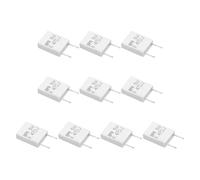 sourcing map 10Pcs Ceramic Resistors 5W 0.47 Ohm 5% Tolerance Wirewound Non-Inductive Cement Power Resistor, Lead Wire Fixed Flame Heat Moisture for Circuit Board TV Power Adapters, White