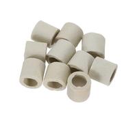 sourcing map 10pcs Ceramic Tube Insulated Electronic Wire Bundle Protection Heat Insulation Tube 10x15x15mm