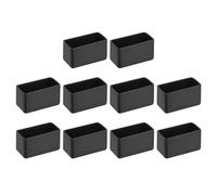 sourcing map 10Pcs Chair Leg Floor Protectors, 25x50mm/0.98x1.97" PVC Anti-Slip Furniture Leg Feet Cover for Hardwood Floors Patio Chair Table Bed, Black