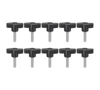 sourcing map 10Pcs Clamping Screw Knob, M6 x 25mm Metric 304 Stainless Steel T Shaped Thumb Screws Handle for Quick Remove Hand Tightening Knob Replacement