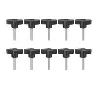 sourcing map 10Pcs Clamping Screw Knob, M6 x 30mm Metric 304 Stainless Steel T Shaped Thumb Screws Handle for Quick Remove Hand Tightening Knob Replacement