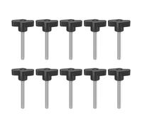 sourcing map 10Pcs Clamping Screw Knob, M6 x 50mm Metric 304 Stainless Steel T Shaped Thumb Screws Handle for Quick Remove Hand Tightening Knob Replacement