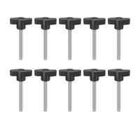 sourcing map 10Pcs Clamping Screw Knob, M6 x 55mm Metric 304 Stainless Steel T Shaped Thumb Screws Handle for Quick Remove Hand Tightening Knob Replacement