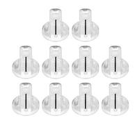 sourcing map 10pcs Clear Guitar Effect Pedal Knob, 9/16" Plastic Insert Electric Guitar Knobs for Amplifier Guitar Bass Volume Control