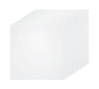 sourcing map 10pcs Clear Plastic Sheets 8" x 8" x 0.016" Transparent Flexible PVC Sheet Panels with Protective Paper for Signs DIY Display Projects Craft Picture Frames Painting