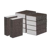 sourcing map 10pcs Coarse Sanding Sponge Blocks 80-100 Grit Foam Sanding Block for Polishing Kitchen Metal Wood Drywall, 100x70x25mm