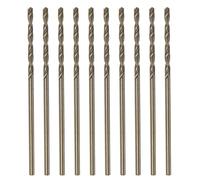 sourcing map 10pcs Cobalt Jobber Drill Bits 1.3mm / 0.051" M35 High Speed Steel HSS Twist Drilling Bit Tool for Stainless Steel Copper Wood Plastic and other Hard Materials