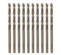 sourcing map 10pcs Cobalt Jobber Drill Bits 3.2mm / 0.126" M35 High Speed Steel HSS Twist Drilling Bit Tool for Stainless Steel Copper Wood Plastic and other Hard Materials