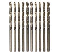 sourcing map 10pcs Cobalt Jobber Drill Bits 3.3mm / 0.13" M35 High Speed Steel HSS Twist Drilling Bit Tool for Stainless Steel Copper Wood Plastic and other Hard Materials
