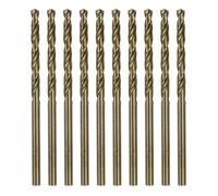 sourcing map 10pcs Cobalt Jobber Drill Bits 3mm / 0.118" M35 High Speed Steel HSS Twist Drilling Bit Tool for Stainless Steel Copper Wood Plastic and other Hard Materials