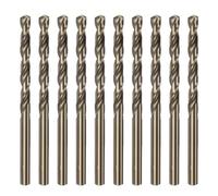 sourcing map 10pcs Cobalt Jobber Drill Bits 5.2mm / 0.205" M35 High Speed Steel HSS Twist Drilling Bit Tool for Stainless Steel Copper Wood Plastic and other Hard Materials
