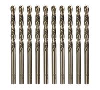 sourcing map 10pcs Cobalt Jobber Drill Bits 5.3mm / 0.209" M35 High Speed Steel HSS Twist Drilling Bit Tool for Stainless Steel Copper Wood Plastic and other Hard Materials