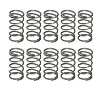 sourcing map 10Pcs Compression Spring, 10mm OD, 1mm Wire Size, 20mm Free Length, Spring Steel Construction Extended Mechanical Compression Springs for Shop and Home Repairs, Silver Tone