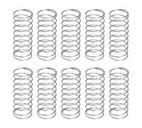 sourcing map 10Pcs Compression Spring, 12mm OD, 0.5mm Wire Size, 30mm Free Length, Spring Steel Construction Extended Mechanical Compression Springs for Shop and Home Repairs, Silver Tone