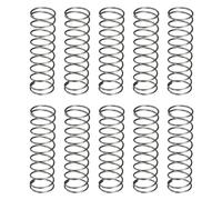 sourcing map 10Pcs Compression Spring, 12mm OD, 0.8mm Wire Size, 40mm Free Length, Spring Steel Construction Extended Mechanical Compression Springs for Shop and Home Repairs, Silver Tone