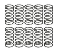 sourcing map 10Pcs Compression Spring, 12mm OD, 1.2mm Wire Size, 25mm Free Length, Spring Steel Construction Extended Mechanical Compression Springs for Shop and Home Repairs, Silver Tone
