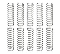 sourcing map 10Pcs Compression Spring, 14mm OD, 0.8mm Wire Size, 50mm Free Length, Spring Steel Construction Extended Mechanical Compression Springs for Shop and Home Repairs, Silver Tone
