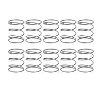 sourcing map 10Pcs Compression Spring, 20mm OD, 1mm Wire Size, 25mm Free Length, Spring Steel Construction Extended Mechanical Compression Springs for Shop and Home Repairs, Silver Tone