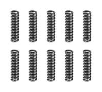 sourcing map 10Pcs Compression Spring, 4mm OD, 0.8mm Wire Size, 15mm Free Length, Spring Steel Construction Extended Mechanical Compression Springs for Shop and Home Repairs, Silver Tone