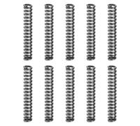sourcing map 10Pcs Compression Spring, 4mm OD, 0.8mm Wire Size, 25mm Free Length, Spring Steel Construction Extended Mechanical Compression Springs for Shop and Home Repairs, Silver Tone