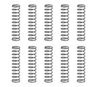 sourcing map 10Pcs Compression Spring, 9mm OD, 0.8mm Wire Size, 40mm Free Length, Spring Steel Construction Extended Mechanical Compression Springs for Shop and Home Repairs, Silver Tone