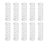 sourcing map 10Pcs Compression Springs, 0.6mm Wire Diameter x 10mm OD x 35mm Length 304 Stainless Steel Extension Spring Ballpoint Pen Pressure Springs for Shop Home Repairs, Silver