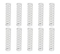 sourcing map 10Pcs Compression Springs, 0.8mm Wire Diameter x 10mm OD x 45mm Length 304 Stainless Steel Extension Spring Ballpoint Pen Pressure Springs for Shop Home Repairs, Silver