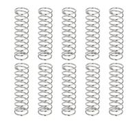 sourcing map 10Pcs Compression Springs, 0.9mm Wire Diameter x 10mm OD x 40mm Length 304 Stainless Steel Extension Spring Ballpoint Pen Pressure Springs for Shop Home Repairs, Silver