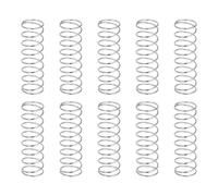 sourcing map 10Pcs Compression Springs, 0.9mm Wire Diameter x 14mm OD x 50mm Length 304 Stainless Steel Extension Spring Ballpoint Pen Pressure Springs for Shop Home Repairs, Silver